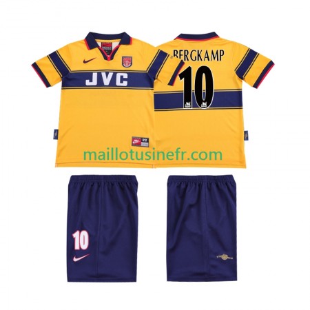Maillot de Foot Arsenal BERGKAMP 10 1999 Extérieur Retro 1997 - Enfant